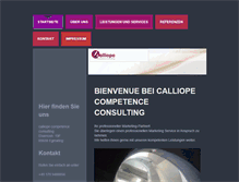 Tablet Screenshot of calliope-consulting.de